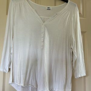 Plus sized ivory t-shirt